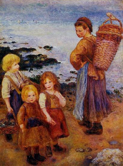 Les pecheuses de moules a Berneval, Pierre-Auguste Renoir